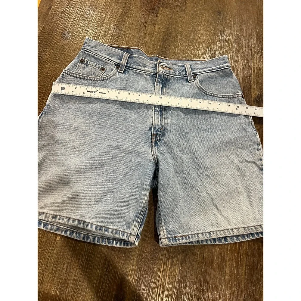Levis 550 Vintage Relaxed Fit Denim Shorts Light Wash Blue High Waisted 31 Waist